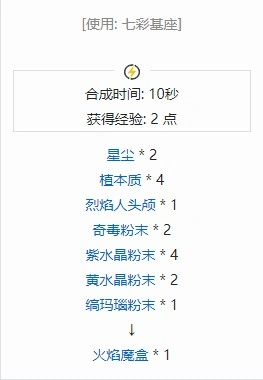 光谱世界魔盒合成表大全,我的世界