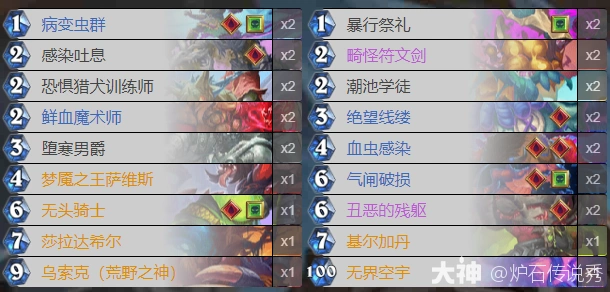 吸血dk卡组代码推荐,炉石传说