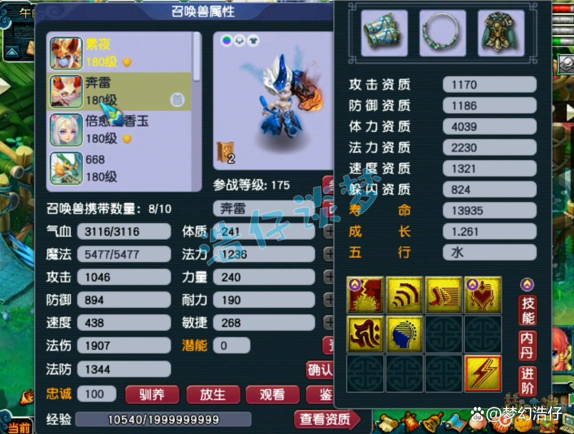 任务神木林装备搭配175级,梦幻西游