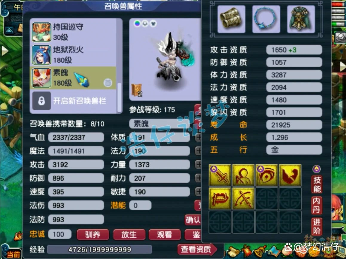 任务神木林装备搭配175级,梦幻西游