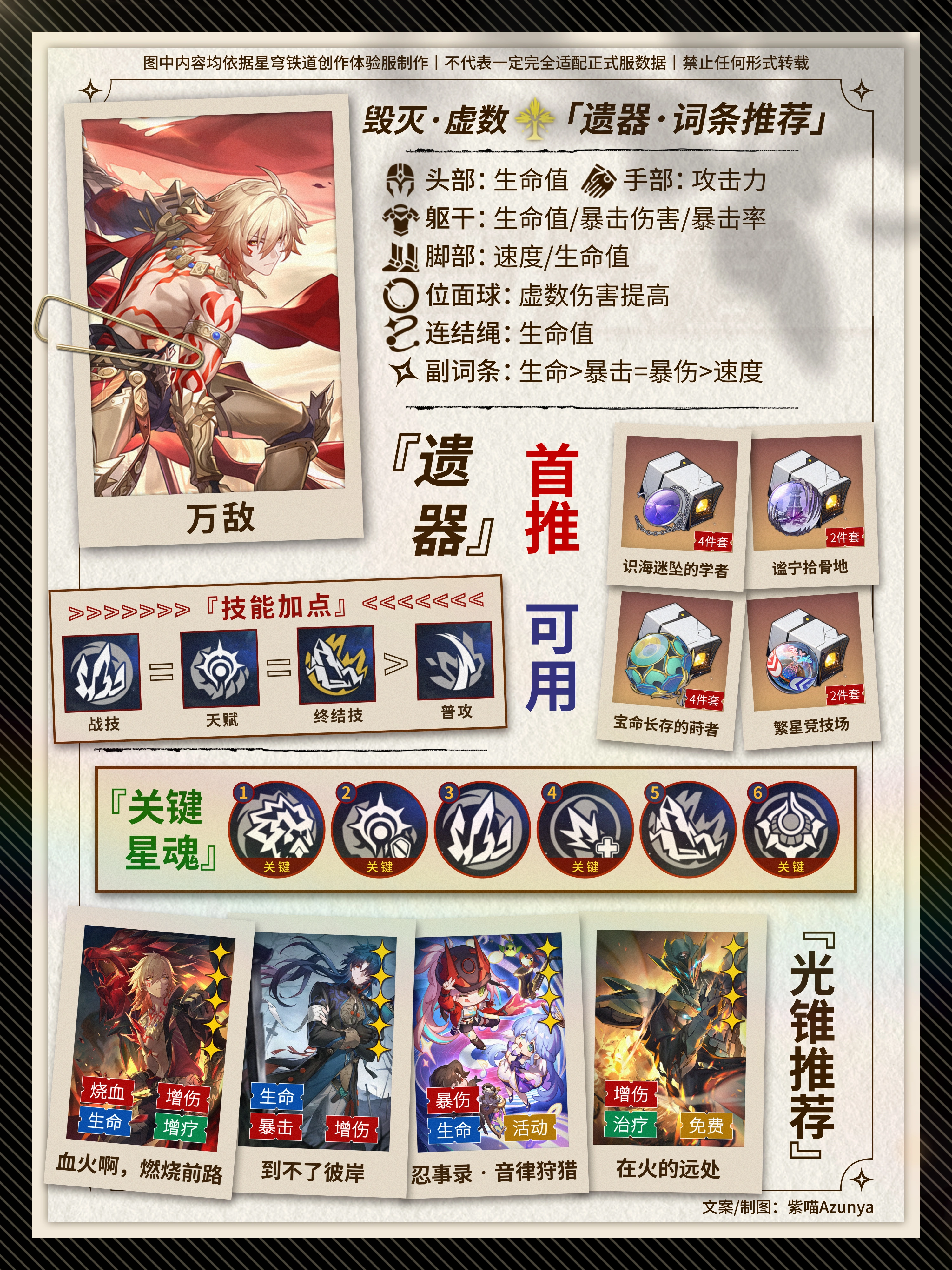 崩坏星穹铁道万敌培养攻略,星穹铁道