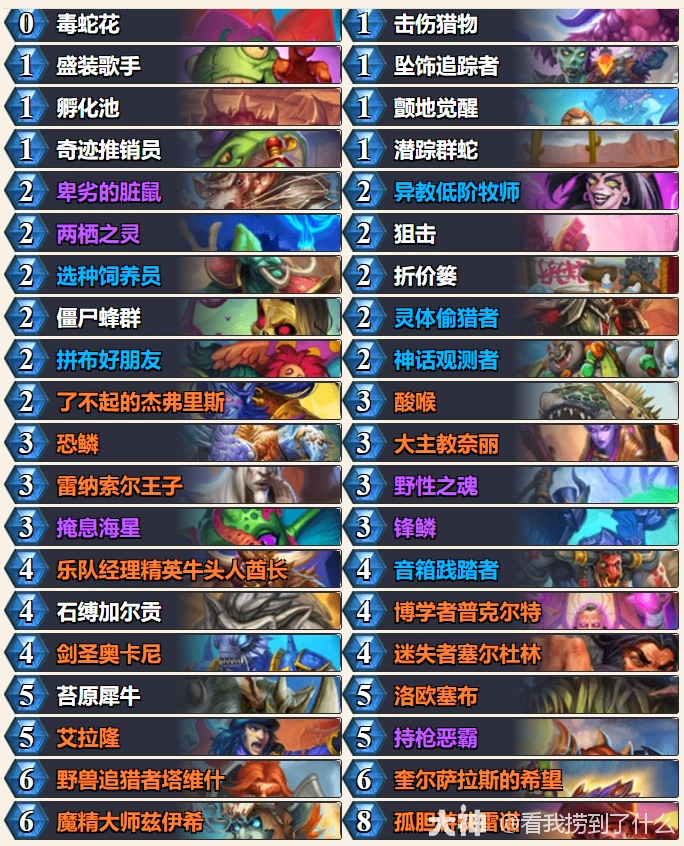 漫游翡翠梦境狂野模式宇宙猎卡组推荐,炉石传说