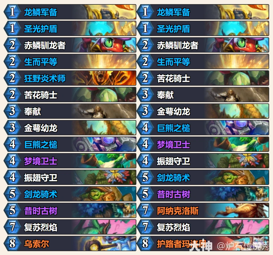 漫游翡翠梦境星舰灌注龙骑卡组代码推荐,炉石传说