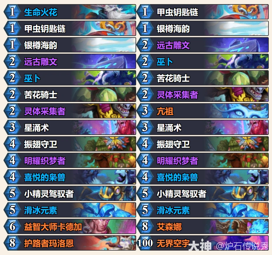 漫游翡翠梦境灌注法卡组代码推荐,炉石传说