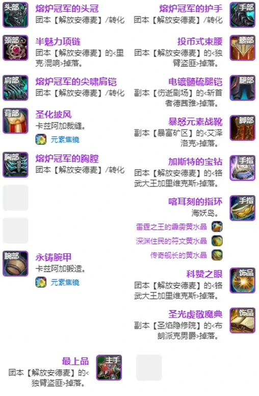 11.1全职业毕业装备推荐,魔兽世界