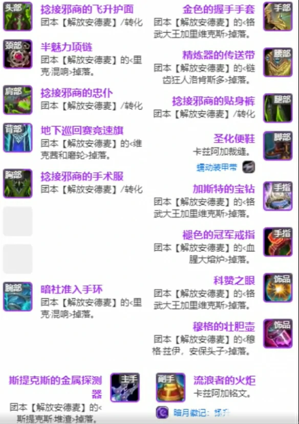 11.1全职业毕业装备推荐,魔兽世界