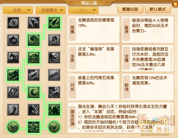 龙宫最新经脉怎么点2025年,梦幻西游