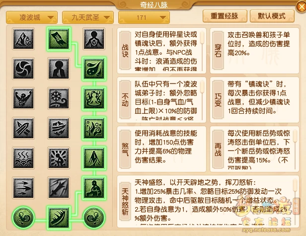 凌波城最新经脉怎么点2025年,梦幻西游