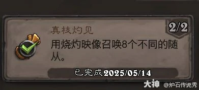 真枝灼见成就攻略,炉石传说
