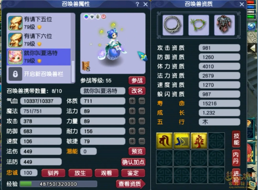69级奶神木装备展示,梦幻西游