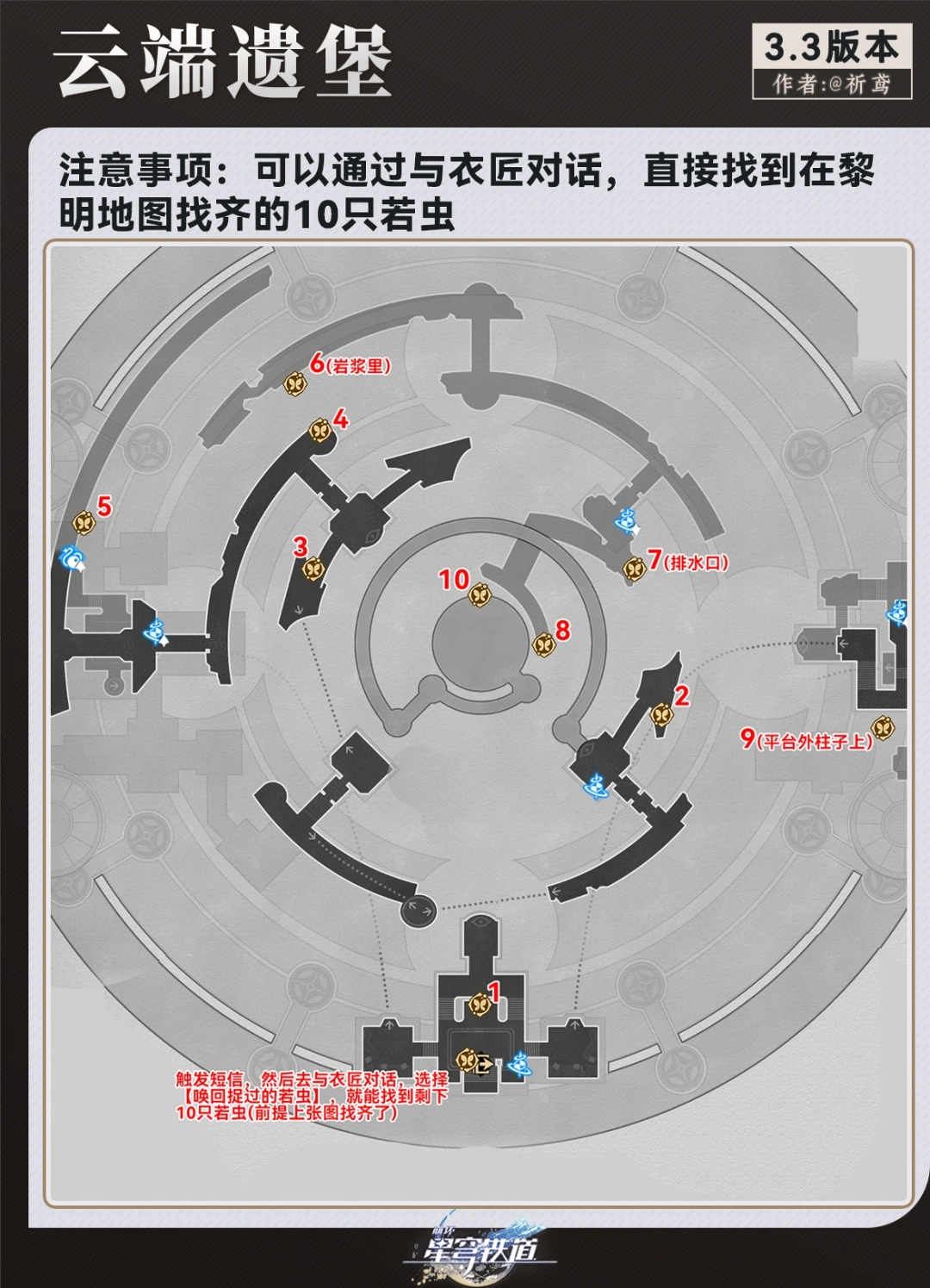 云端遗堡晨昏之眼全若虫收集攻略,星穹铁道