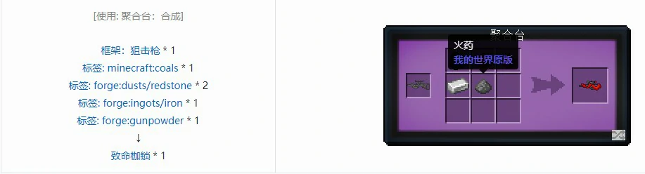 虚无世界3狙击枪合成表,我的世界