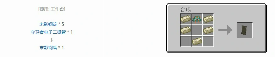 末影接口战斗道具合成表大全,我的世界