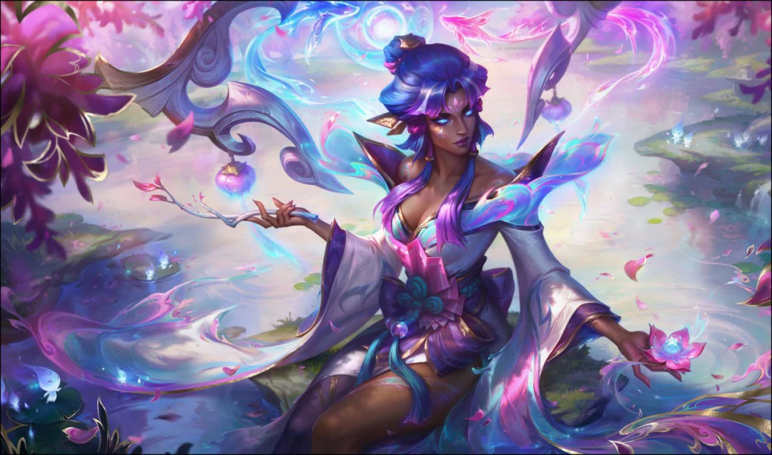 LOL灵魂莲华卡尔玛皮肤效果预览,LOL
