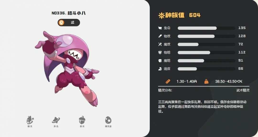 格斗小八技能一览