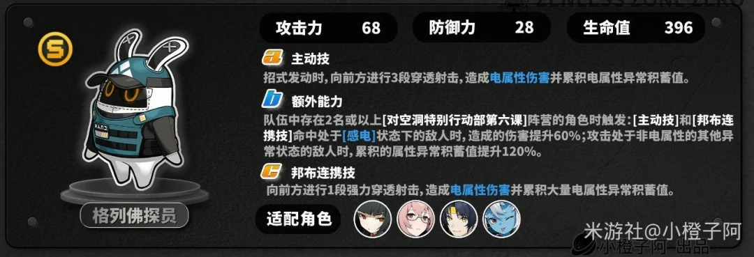 格列佛探员给谁用,绝区零