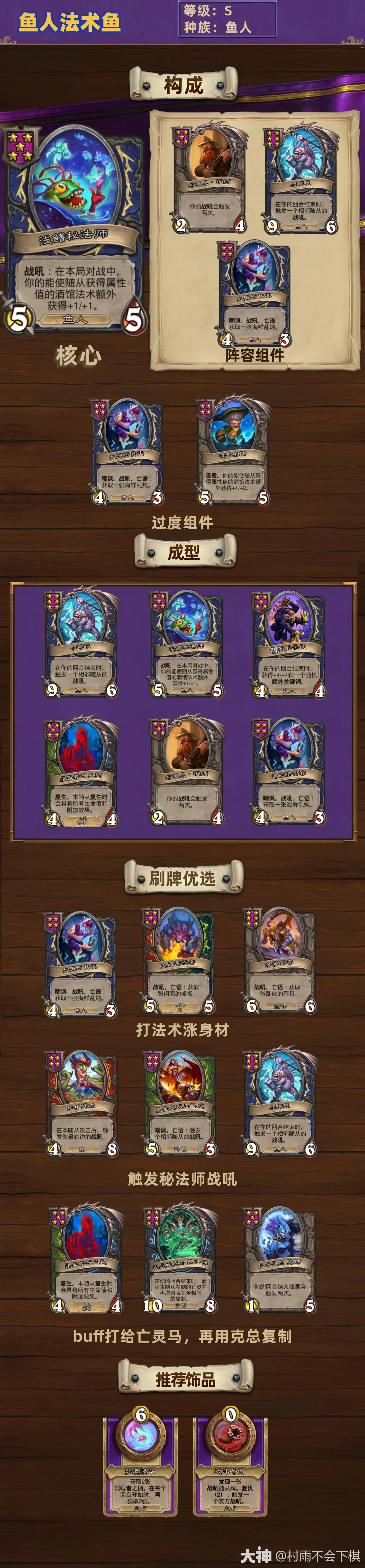 32.4.2酒馆战棋鱼人法术鱼玩法攻略,炉石传说