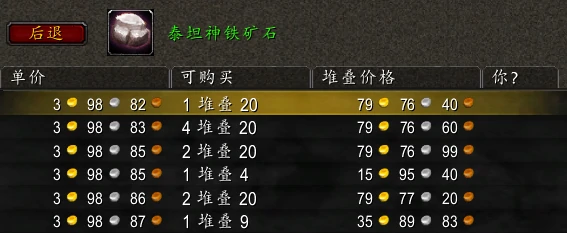 怀旧服材料价值一览,魔兽世界
