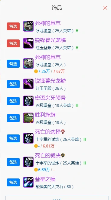 饰品装备图示
