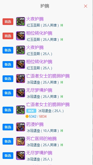 wlkP5鸟德BIS装备宝石附魔推荐,魔兽世界