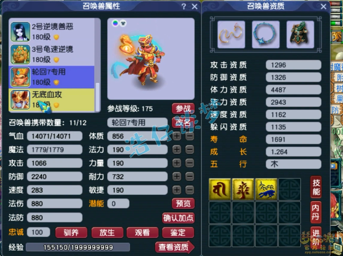 无底洞装备展示图175级,梦幻西游