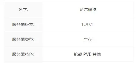 萨尔瑞拉服务器一览2025,我的世界