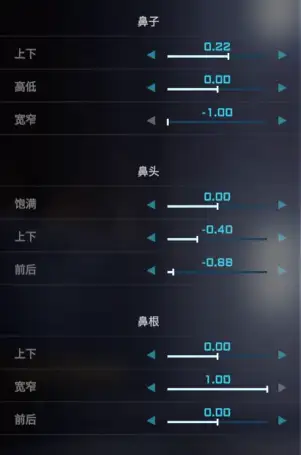 二次元捏脸数据一览