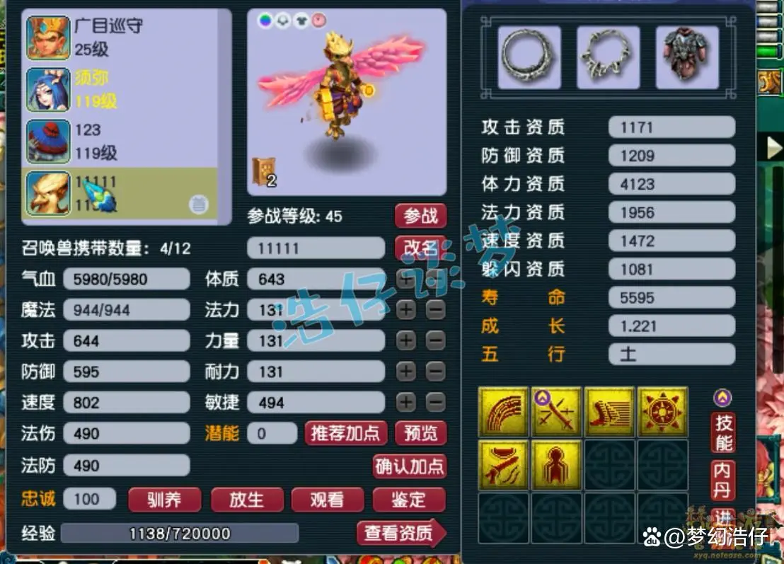 方寸山装备展示图109级,梦幻西游