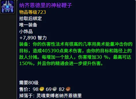 纳齐恩德里的神秘鞭子属性效果一览,魔兽世界