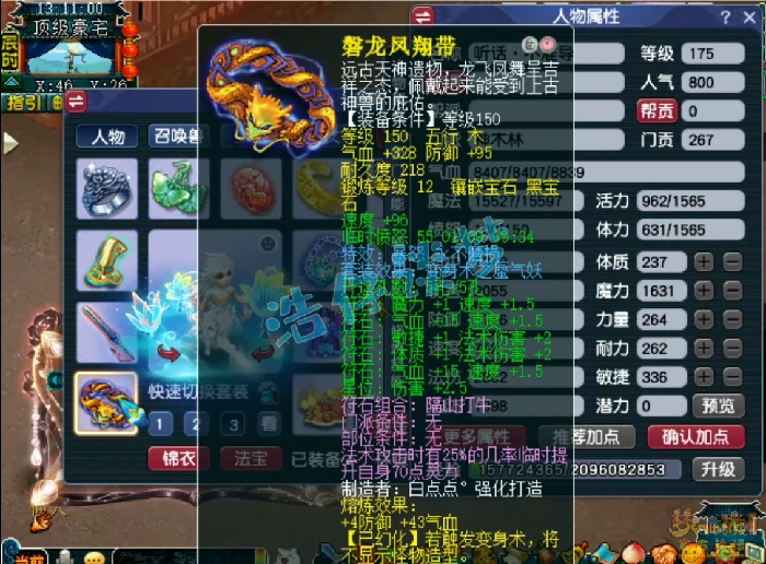 竞速175级神木林装备展示图,梦幻西游