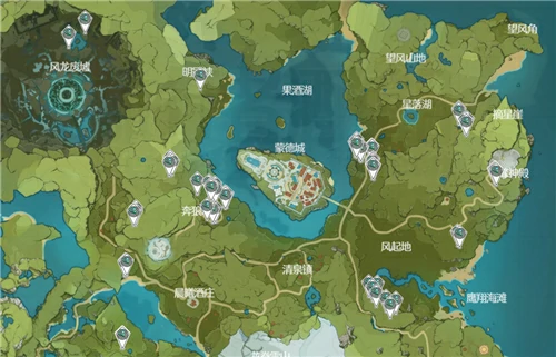原神小灯草地图位置图,原神