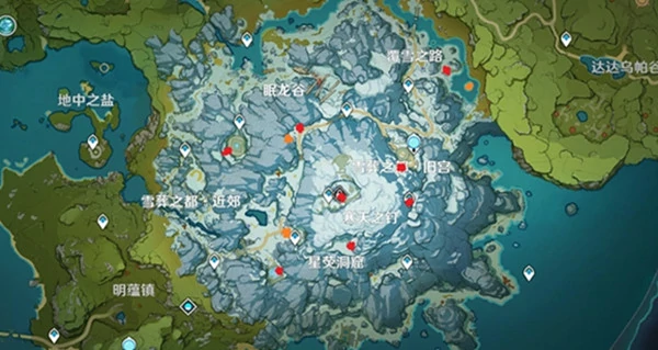 原神龙脊雪山石碑位置大全,原神