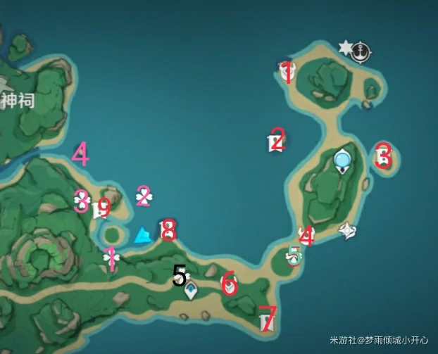 原神鹤观岛全宝箱位置大全,原神
