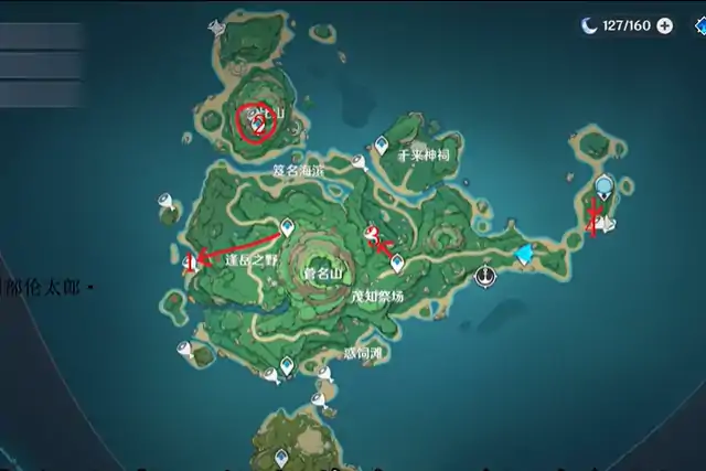 鹤观岛海螺藏宝图在哪,原神