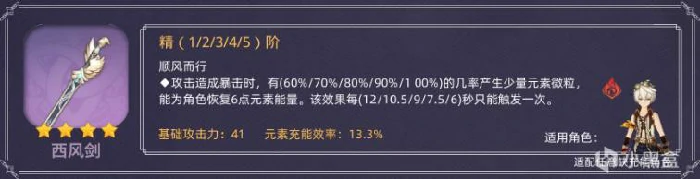 强力四星单手剑武器有哪些,原神