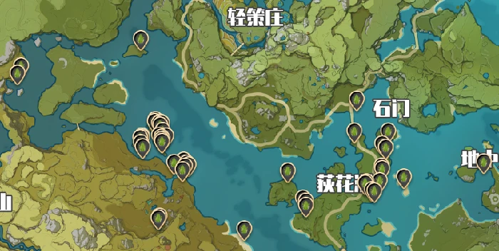 青蛙分布图,原神