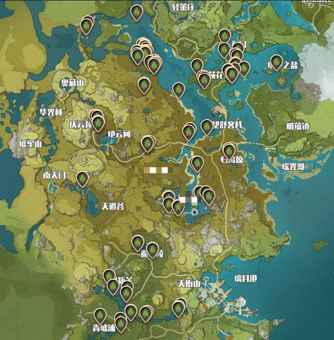 青蛙分布图,原神