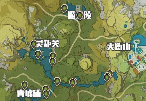 青蛙分布图,原神