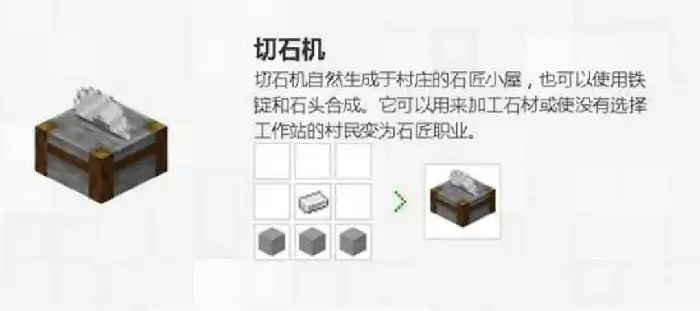 石匠的工作方块是什么,我的世界