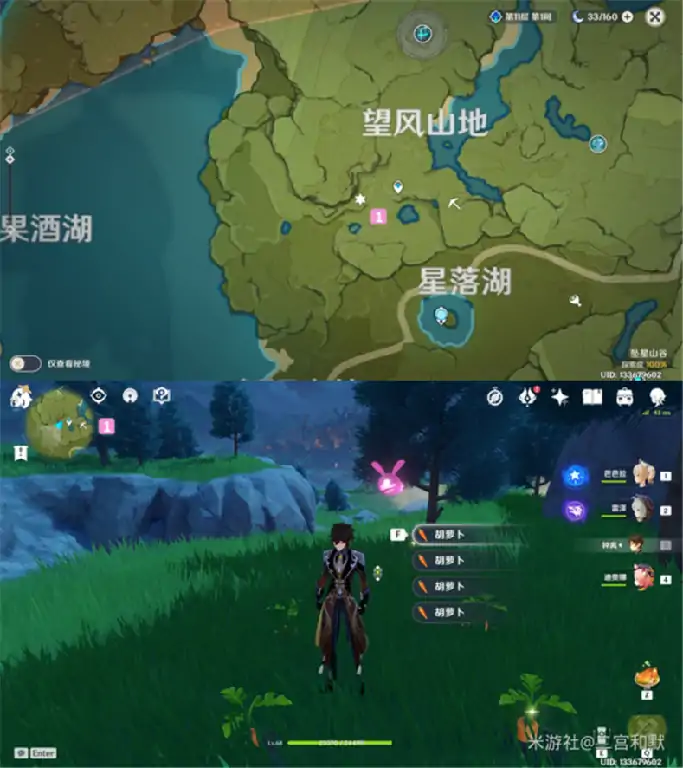 胡萝卜分布图,原神
