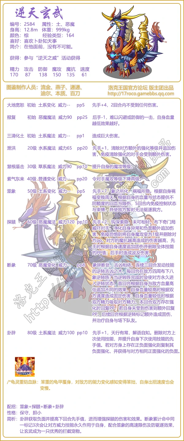 逆天玄武技能表