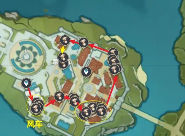 原神慕风蘑菇快速采集路线,原神