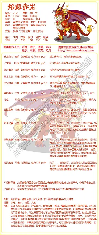焰耀赤龙技能表