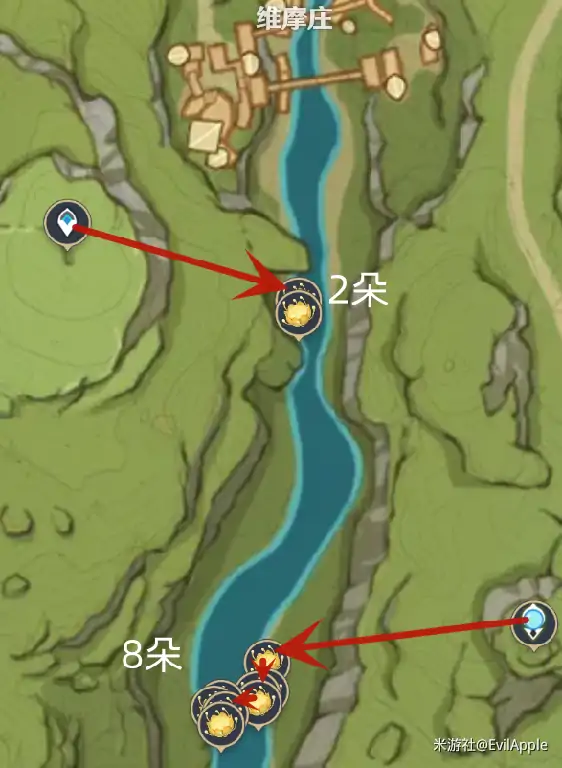 原神月莲快速路线收集,原神