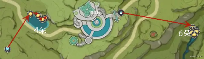 原神月莲快速路线收集,原神