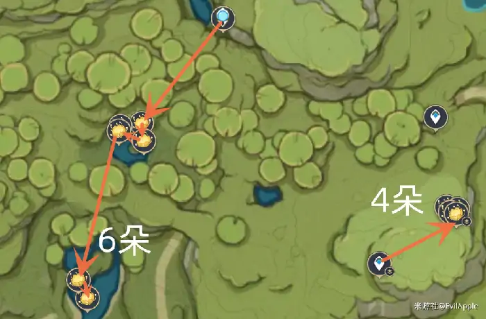 原神月莲快速路线收集,原神