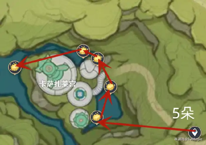 原神月莲快速路线收集,原神
