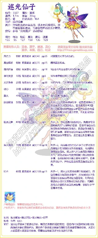 巡光仙子技能表