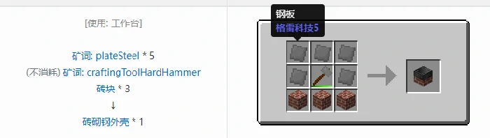 格雷科技社区版机器外壳合成表大全,我的世界