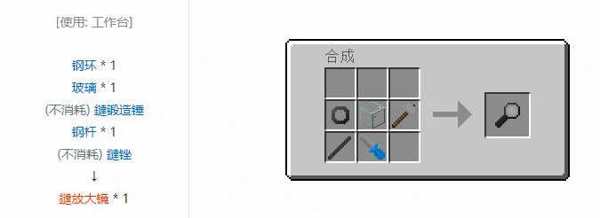 格雷科技社区版工具合成表大全,我的世界